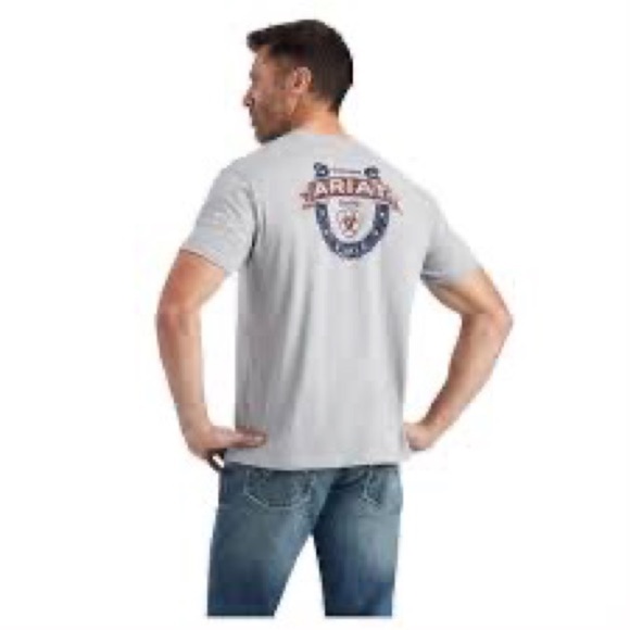 Ariat men’s lucky horseshoe shirt - Picture 3 of 4